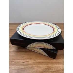 Set of 4 Bugatti Gioia Rainbow Dinner Plates 11" NEW